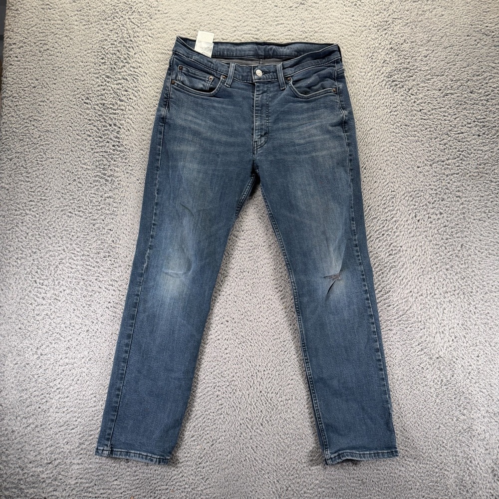 Levi's 514 Jeans‎ Mens 33x30 Blue Cotton Denim Straight Faded Workwear Stretch